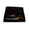 2 CISEAUX DE CIGOGNE KLASSE 9,5 CM. & 21 CM. COFFRET LUXE